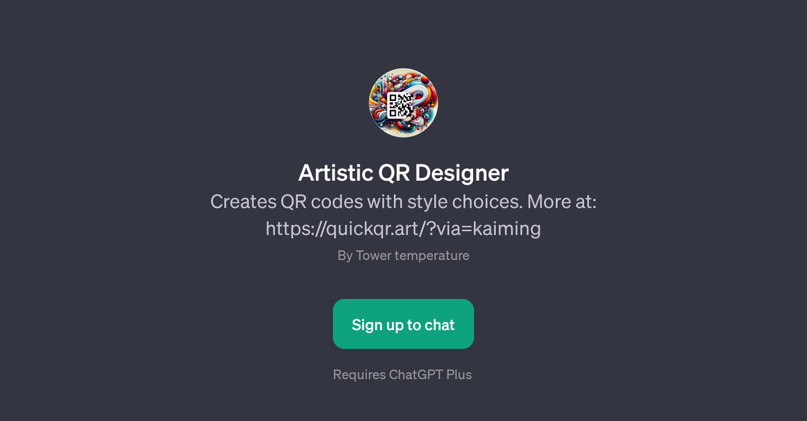 Artistic QR Designer website