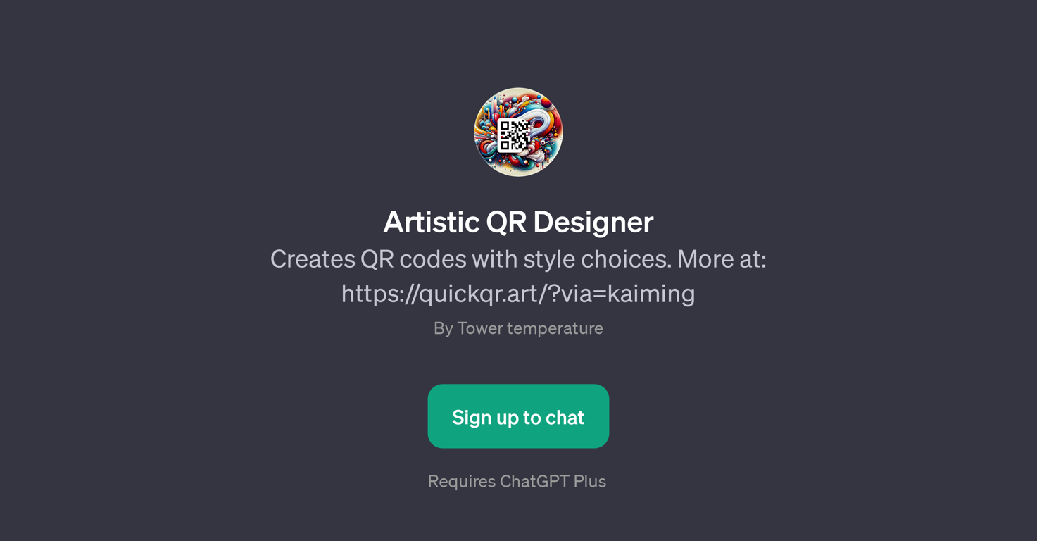 Artistic QR Designer website