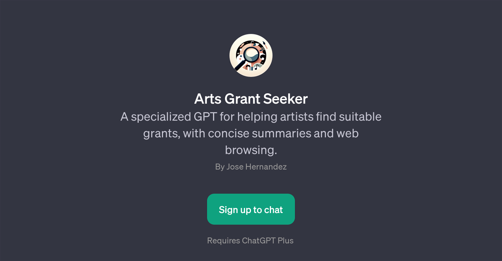 Arts Grant Seeker website