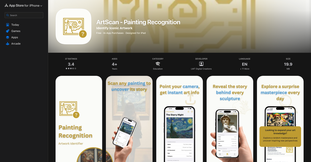 ArtScan - Painting Recognition website