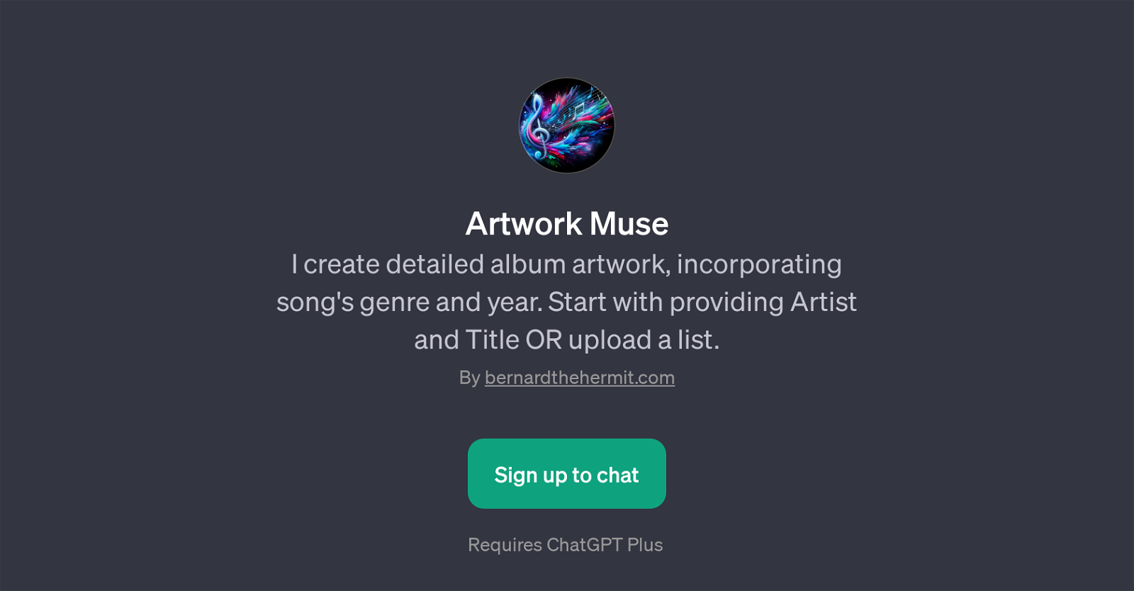 Artwork Muse website