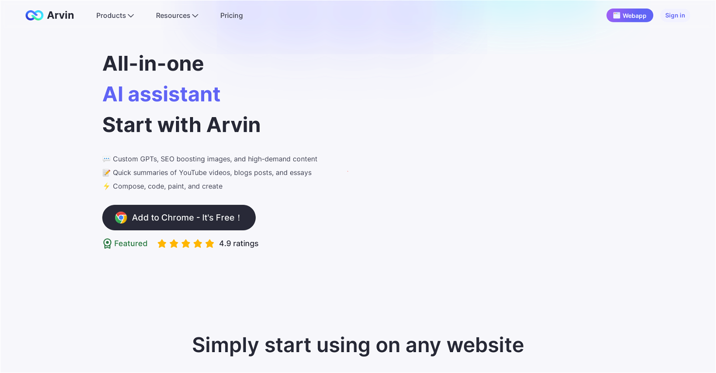 Arvin website