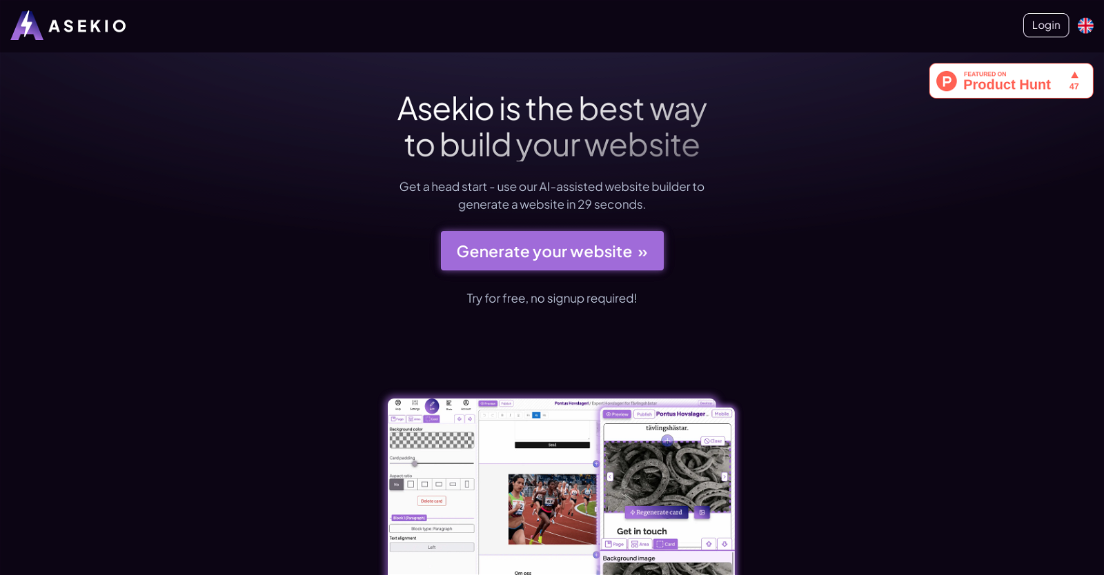Asekio website