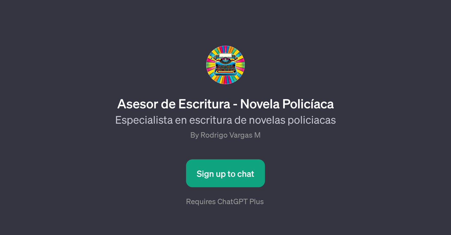 Asesor de Escritura - Novela Policaca website
