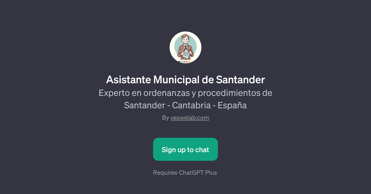 Asistante Municipal de Santander website