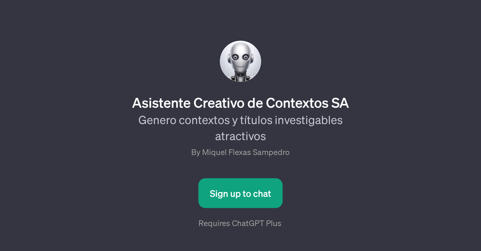 Asistente Creativo de Contextos SA website