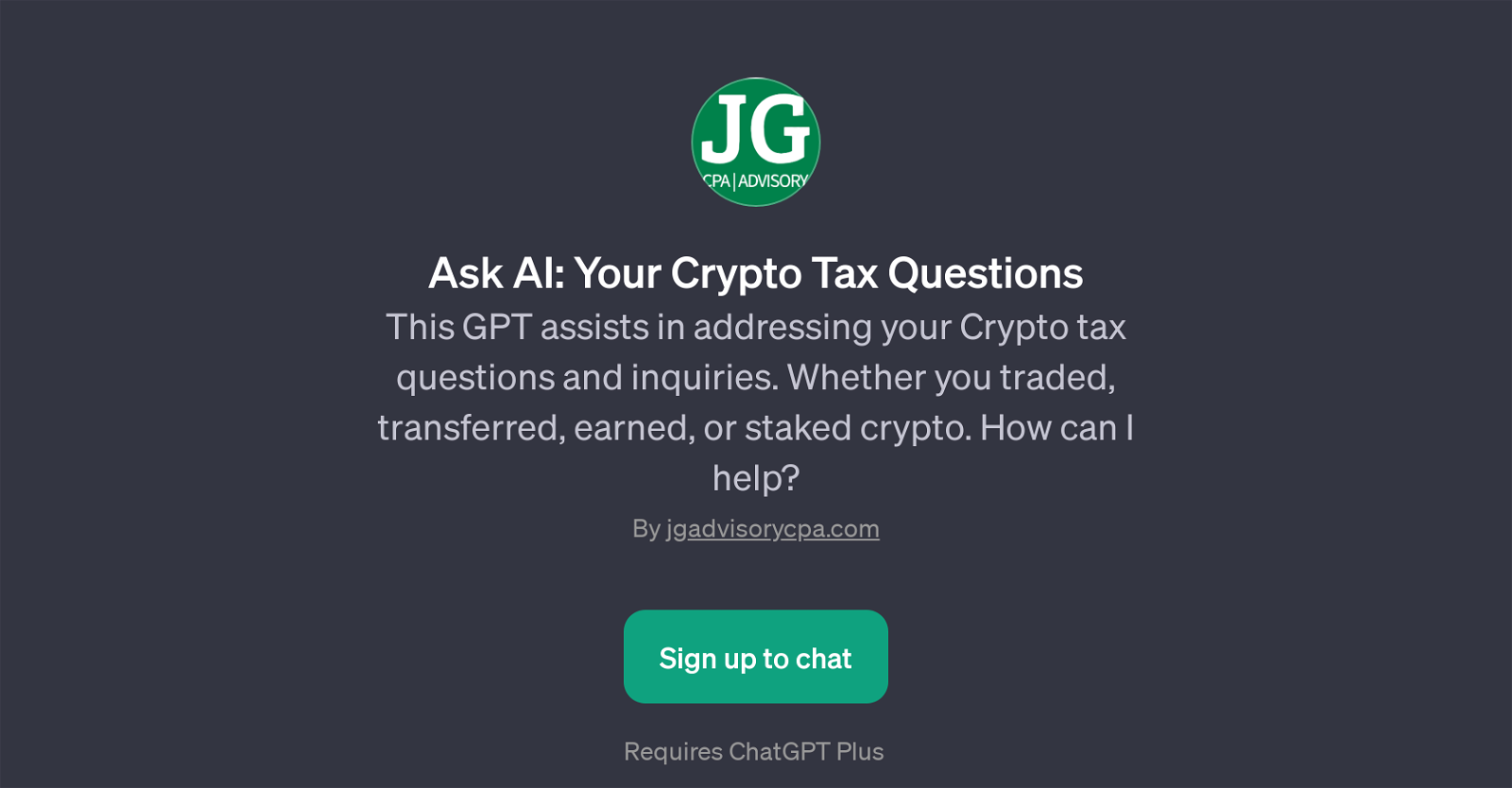 Ask AI: Your Crypto Tax Questions website