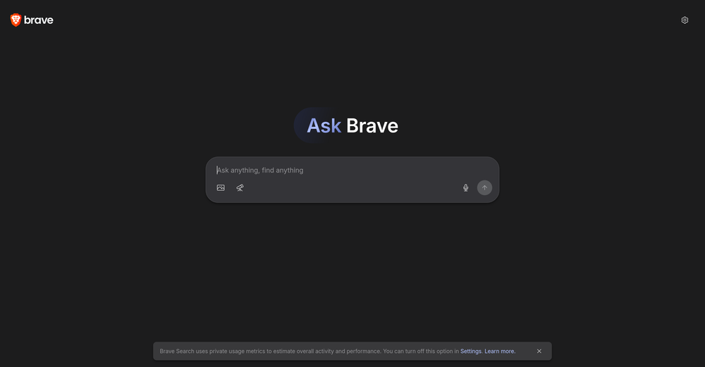 Ask Brave website