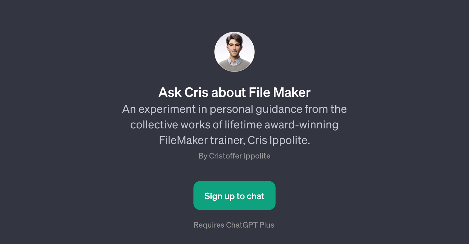 Ask Cris about File Maker website