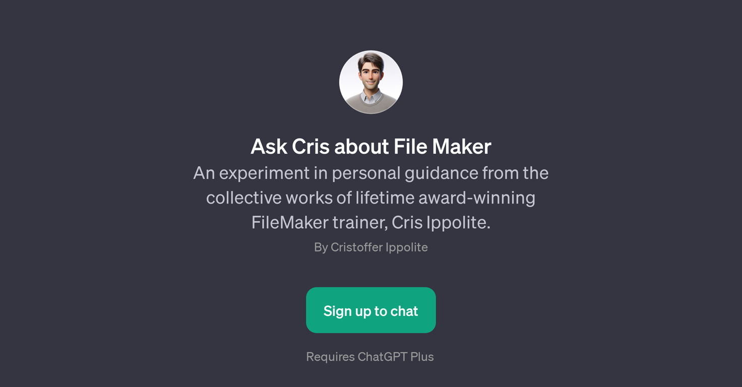 Ask Cris about File Maker website