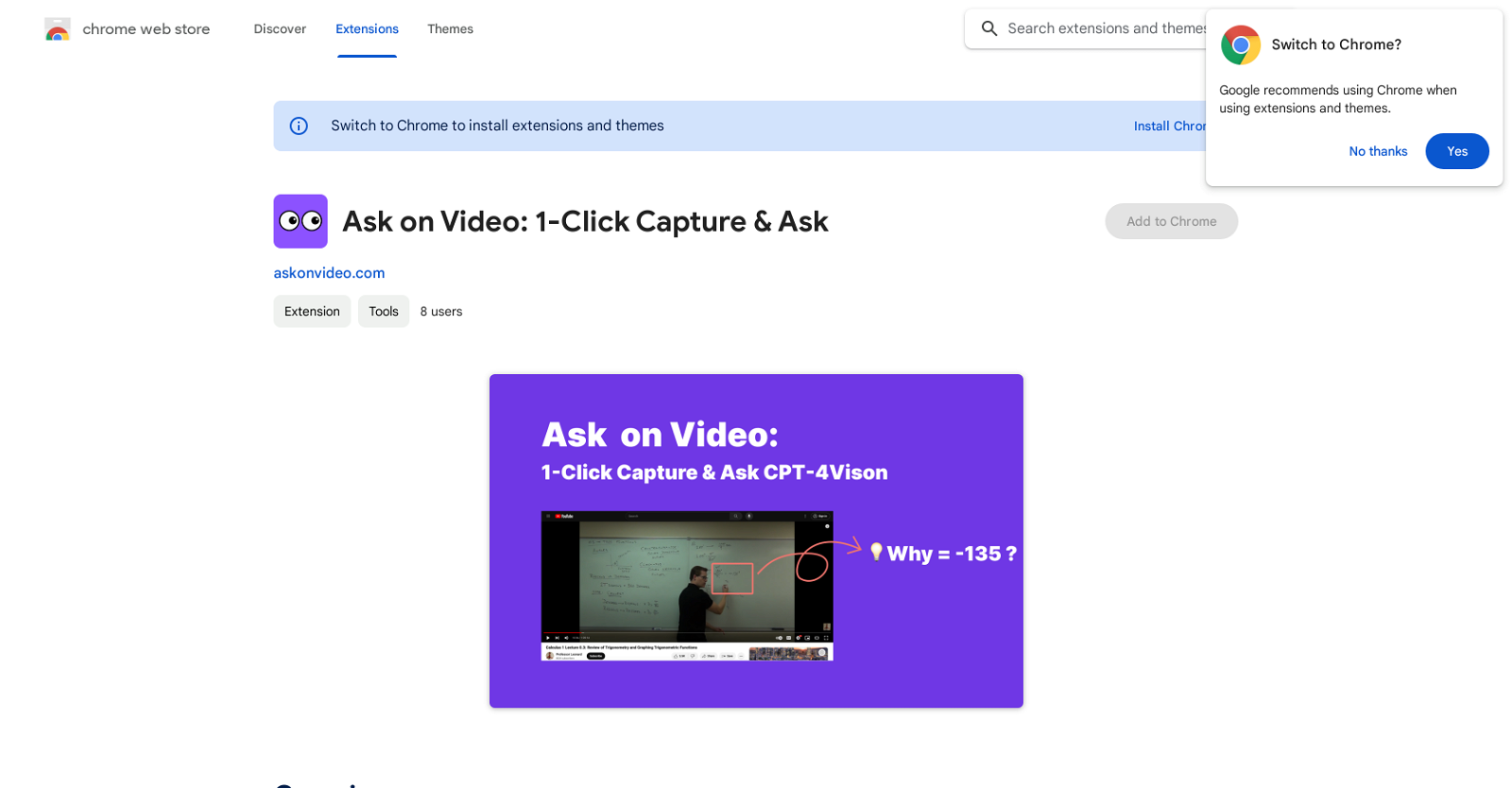 Ask on Video website