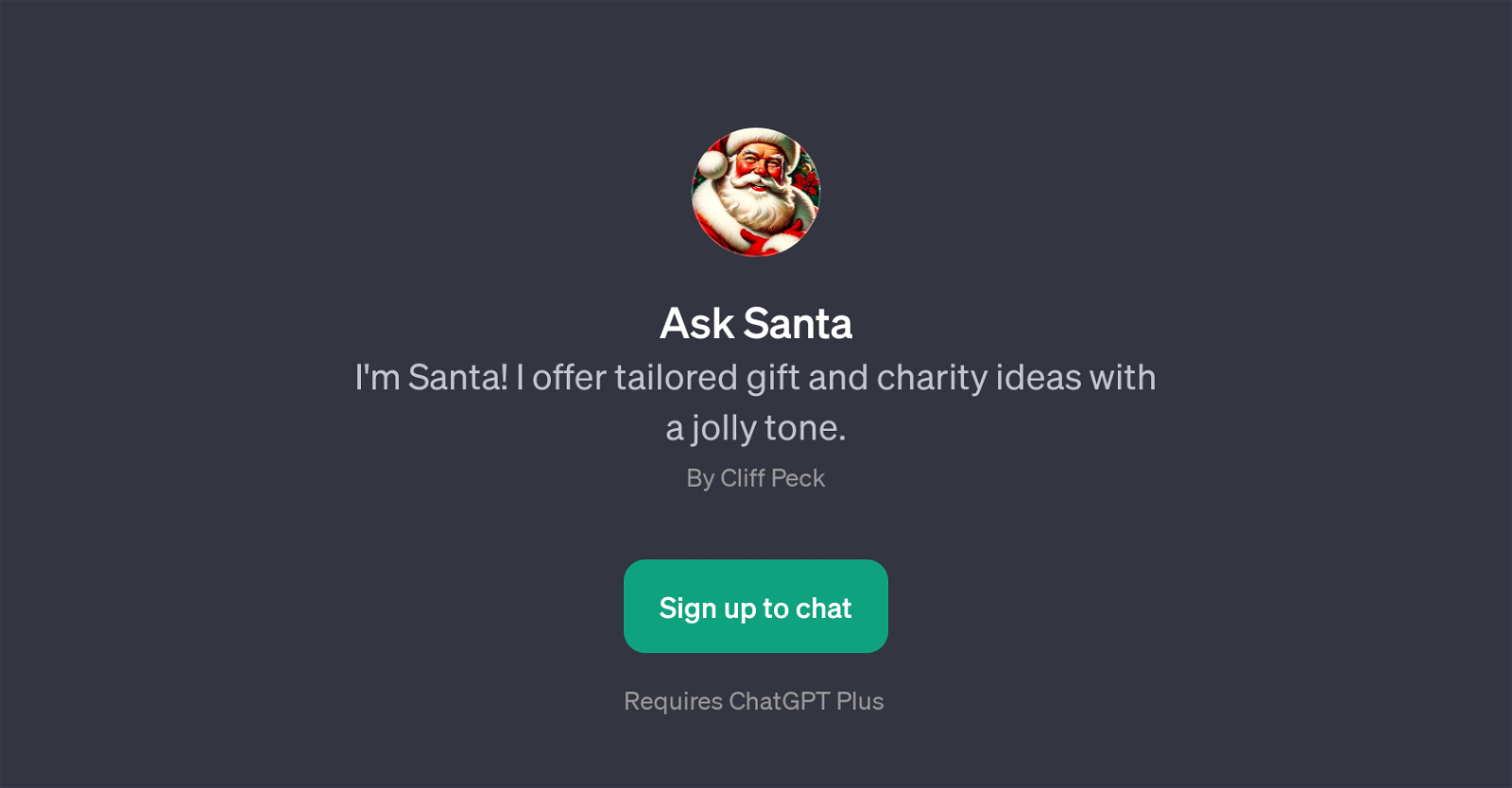 Ask Santa website