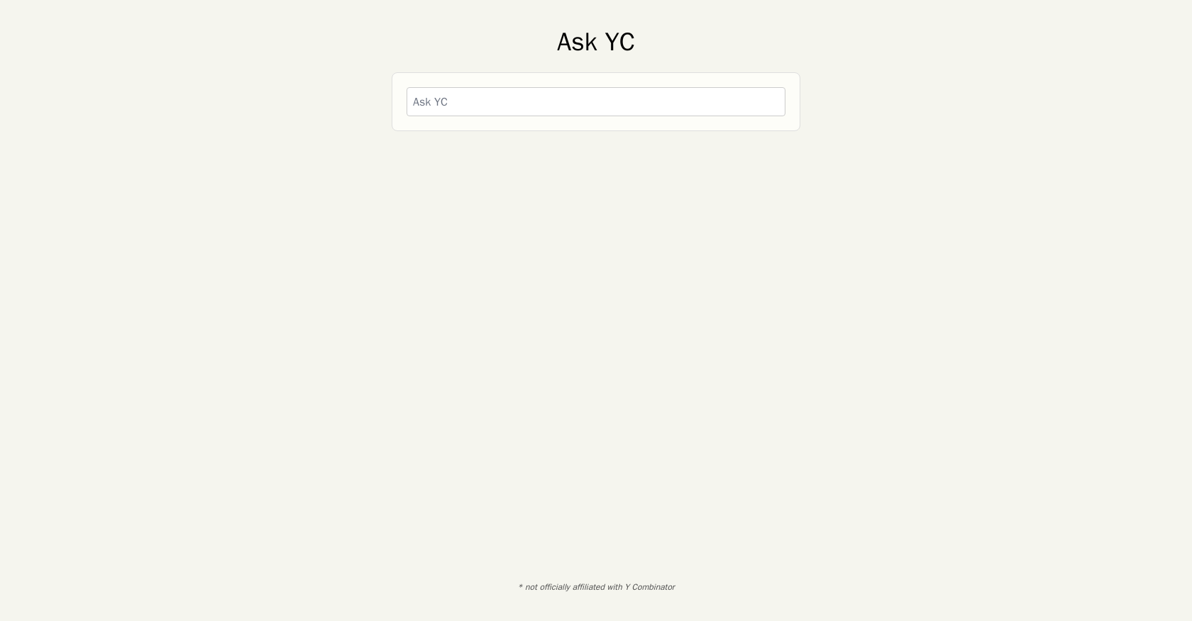 Ask YC website