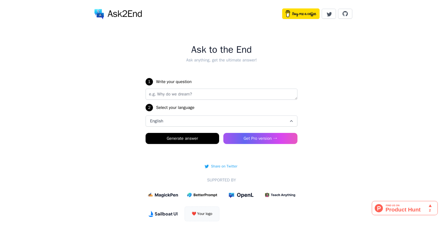 Ask2End website