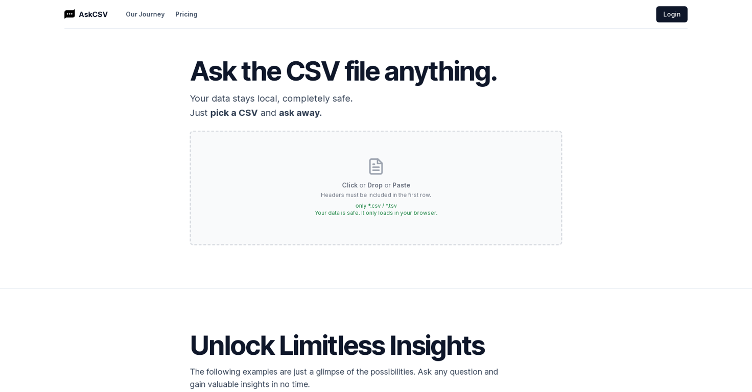AskCSV website
