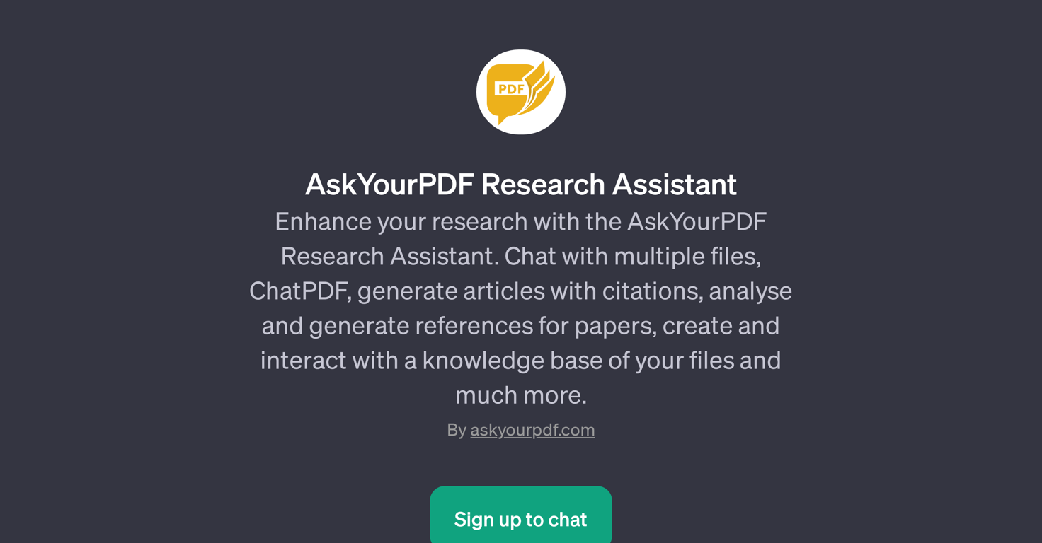 AskYourPDF Research Assistant website