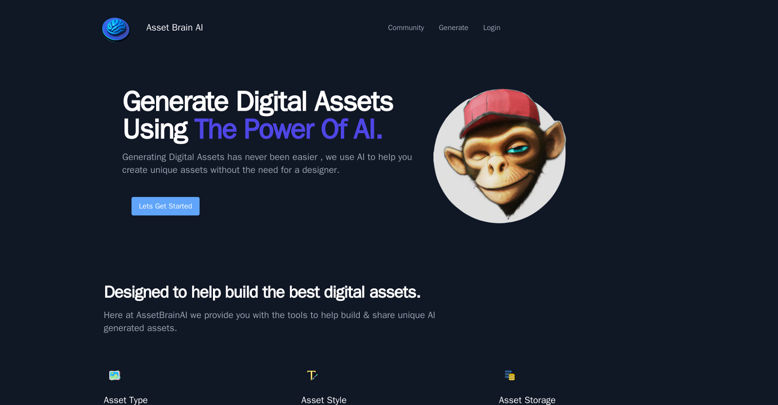 Asset Brain AI website