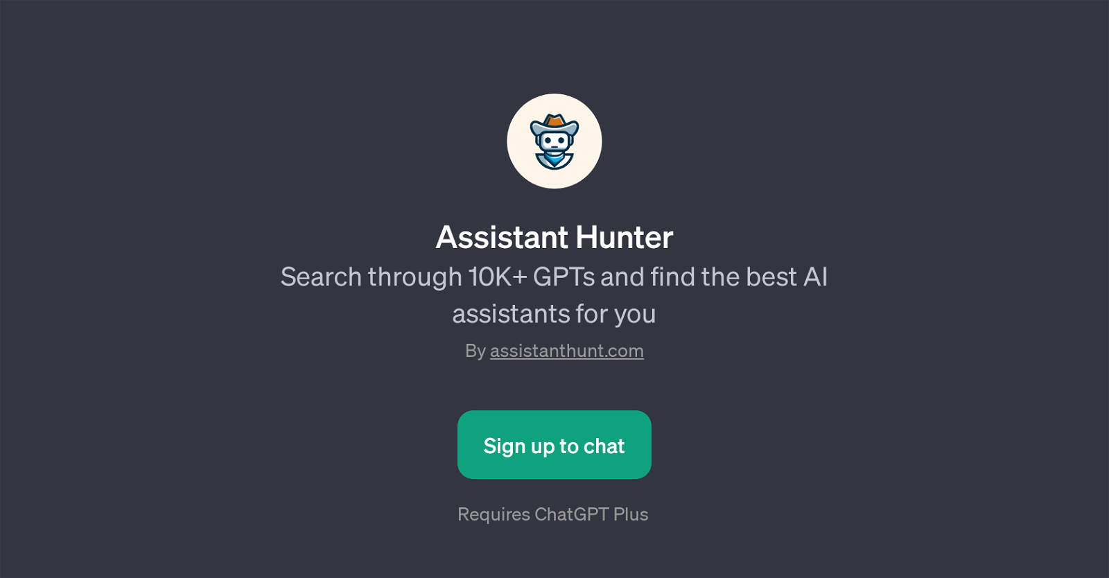Assistant Hunter website