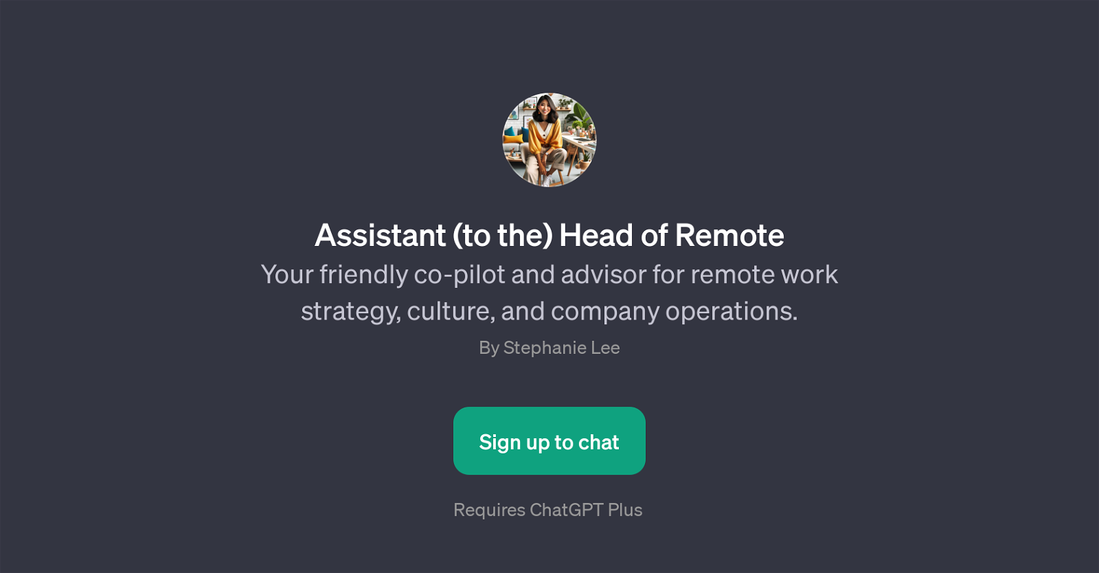 Assistant (to the) Head of Remote website