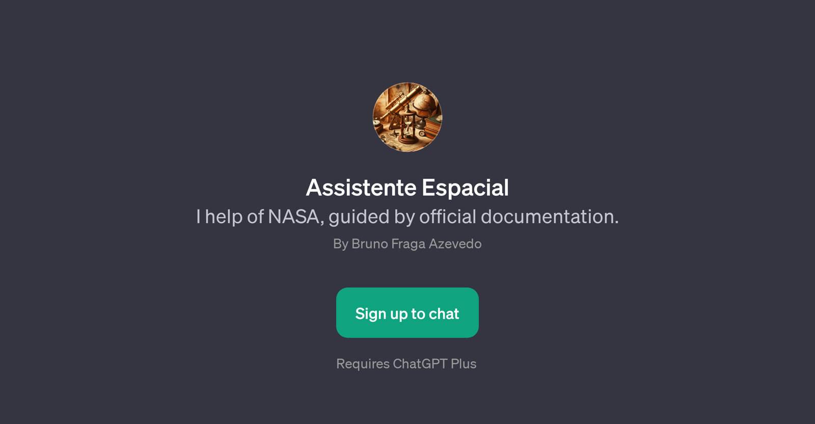 Assistente Espacial website