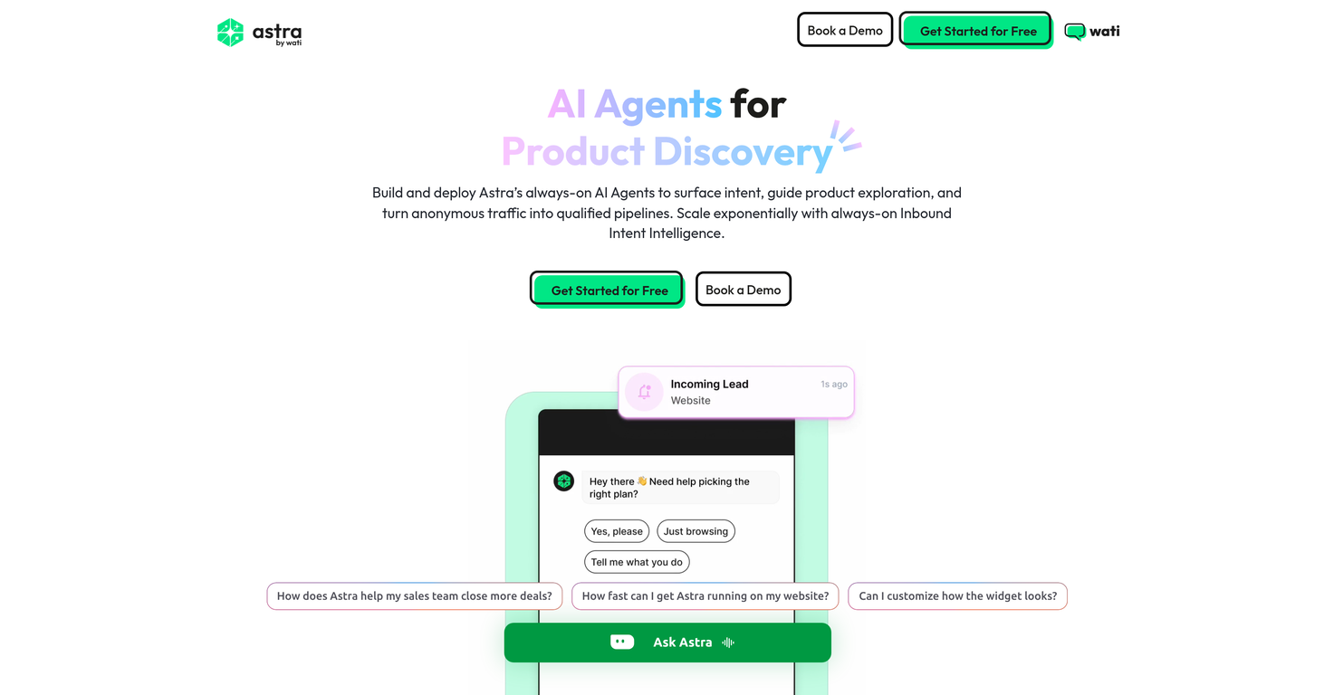 Astra by Wati website