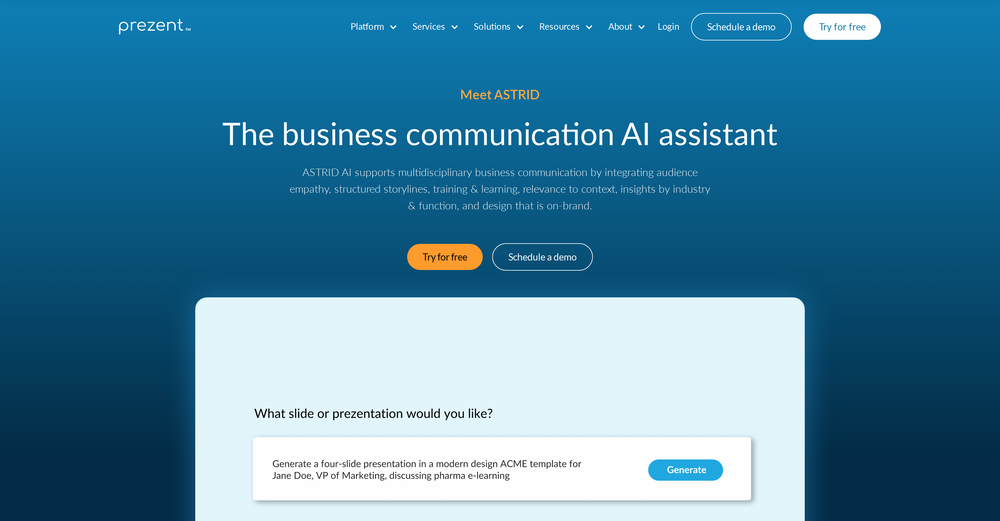 Astrid AI website