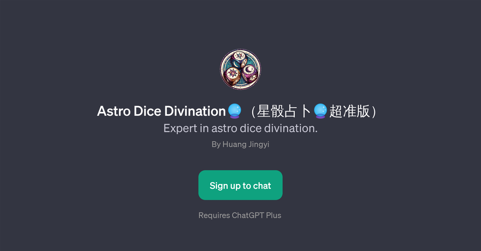 Astro Dice Divination website