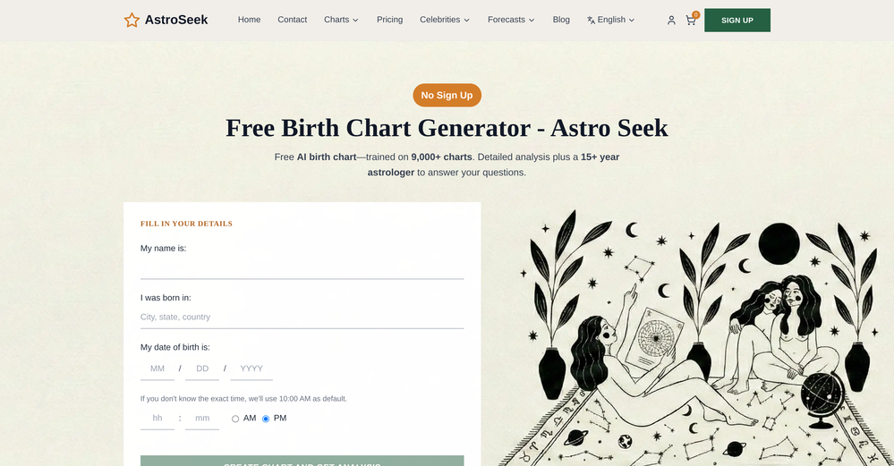 Astro Seek website