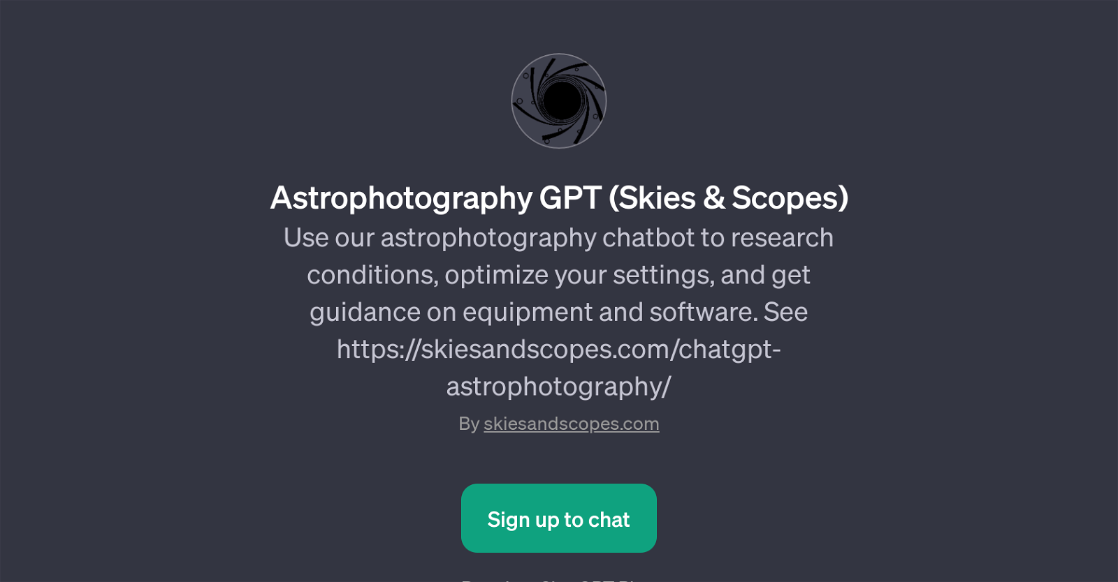 Astrophotography GPT (Skies &  Scopes) website