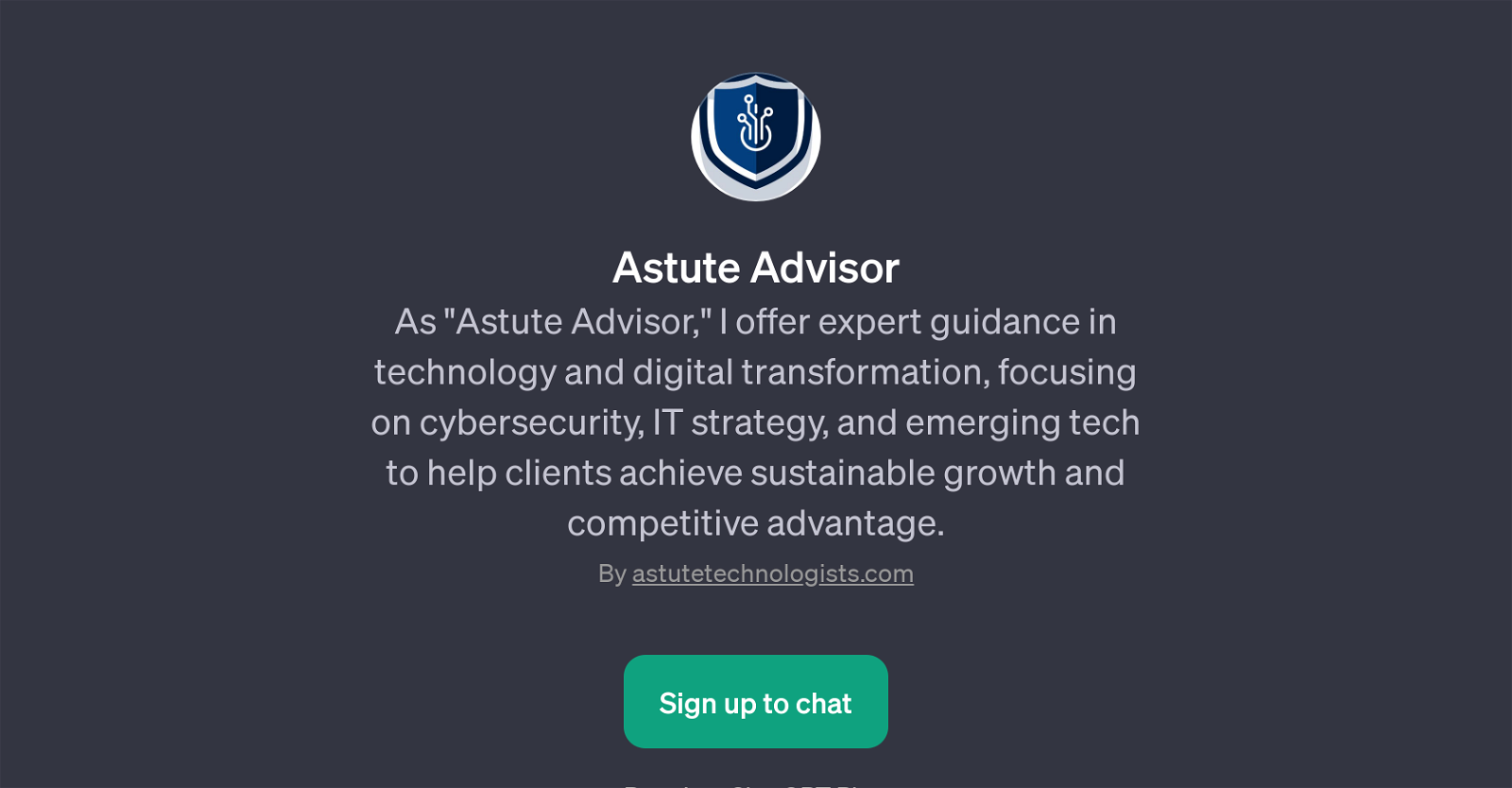 Astute Advisor website