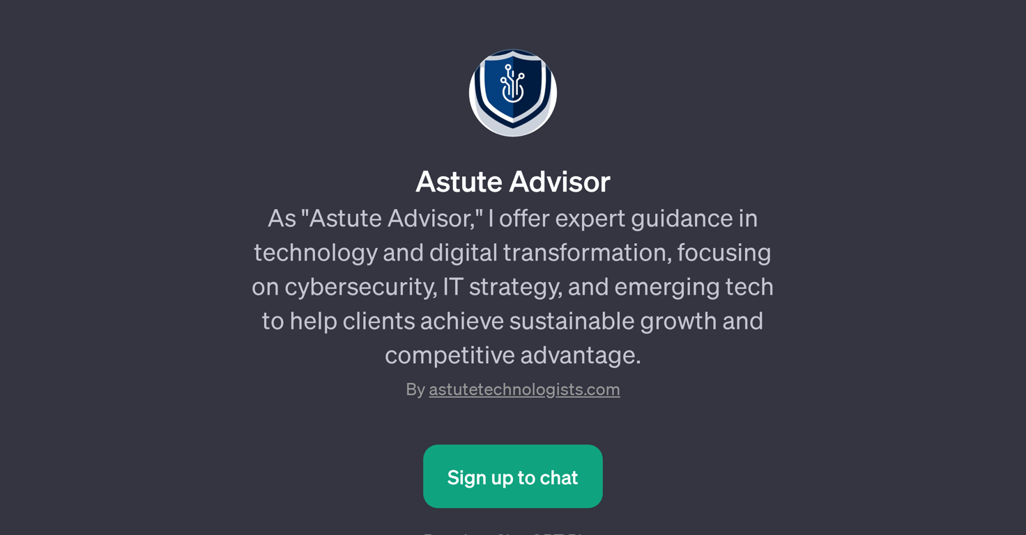 Astute Advisor website