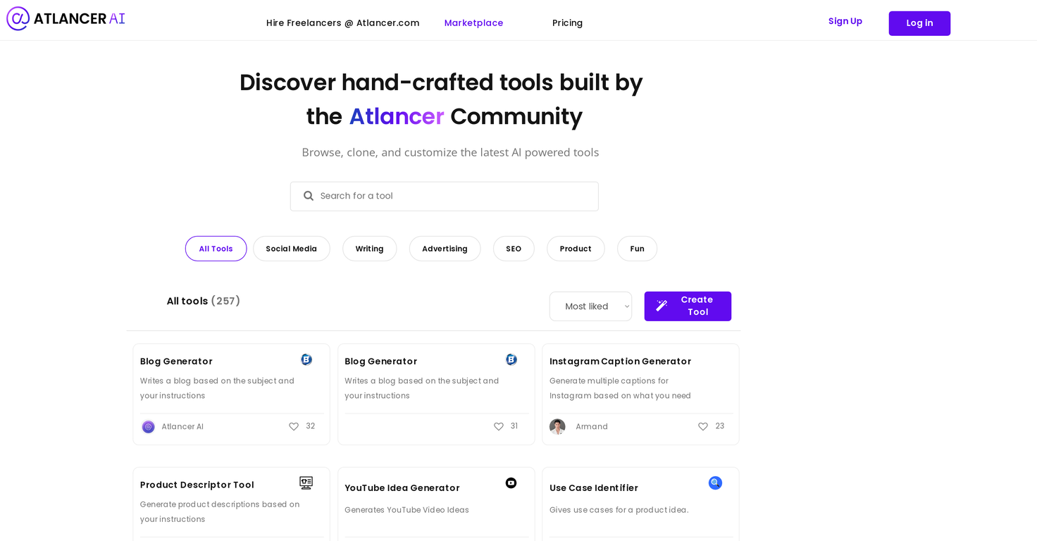 Atlancer website