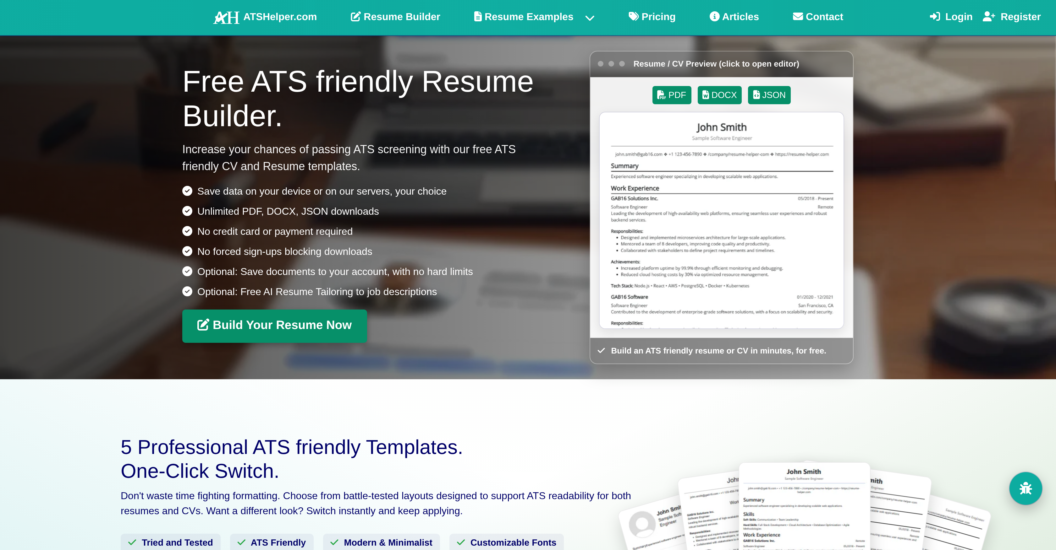 ATS Helper — 把竞品收费的点全做免费的简历工具
