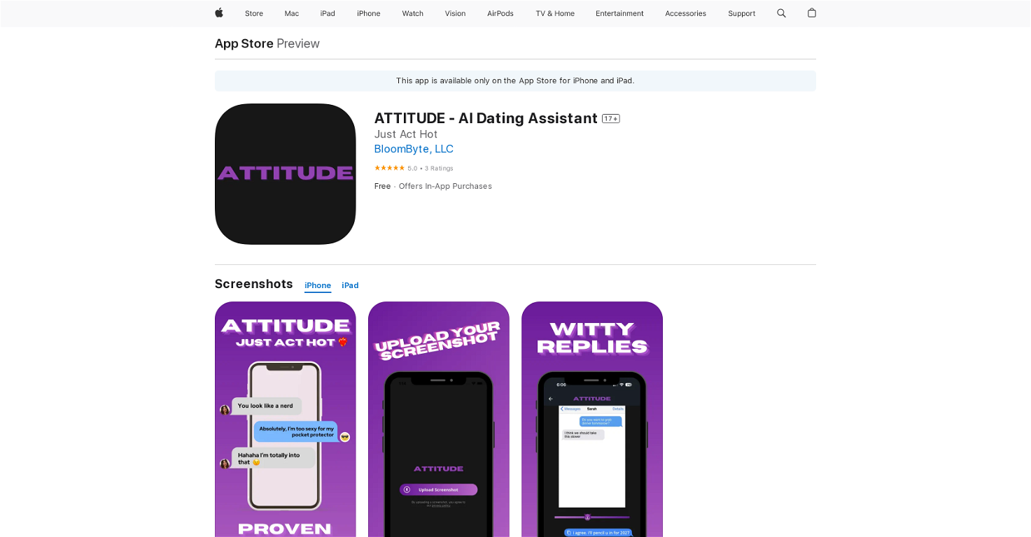 ATTITUDE - AI Dating Assistant website