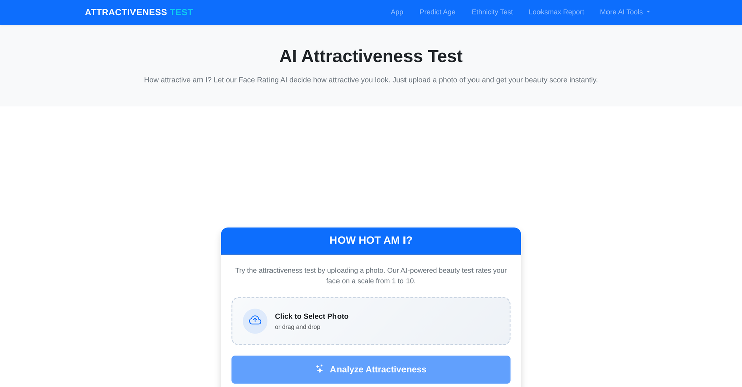 Attractiveness Test website