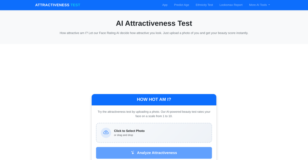 Attractiveness Test website