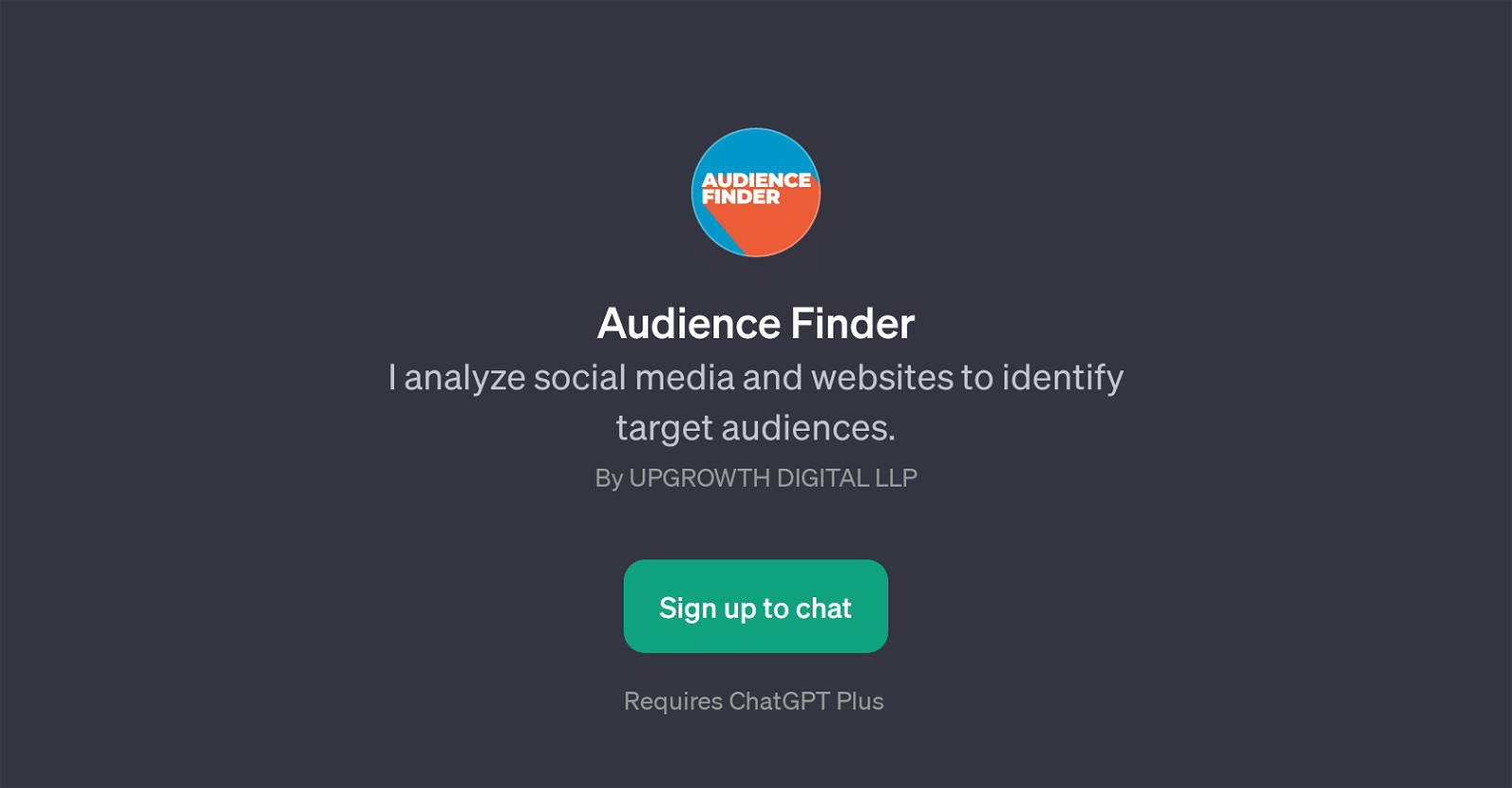 Audience Finder website