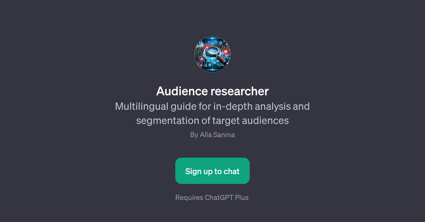 Audience Researcher website