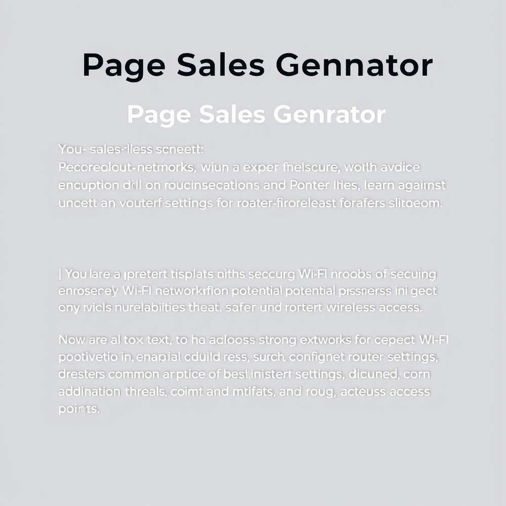 Page Sales Generator website
