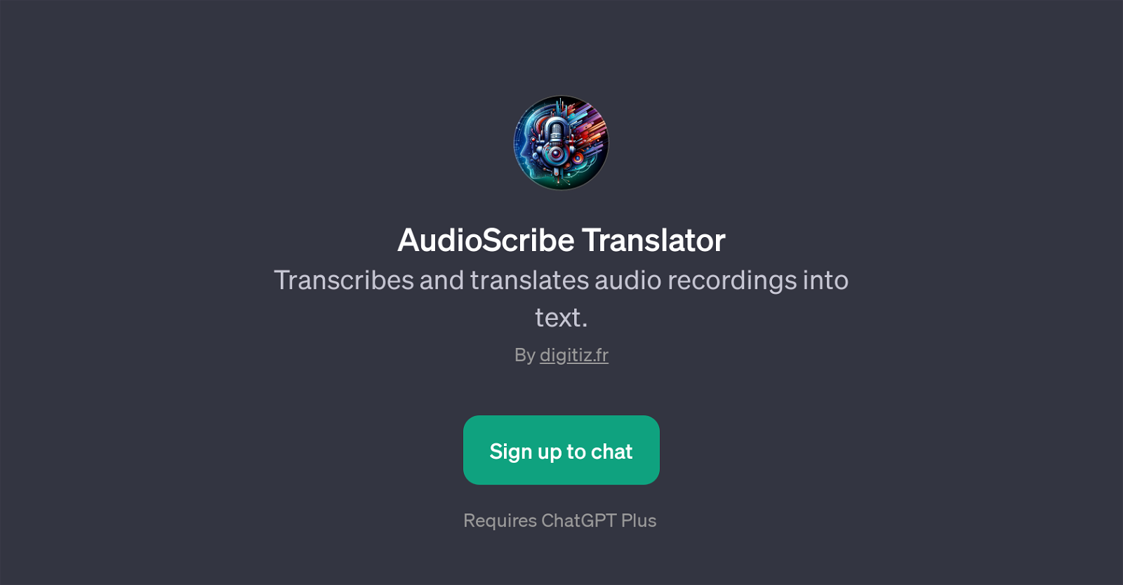 AudioScribe Translator website