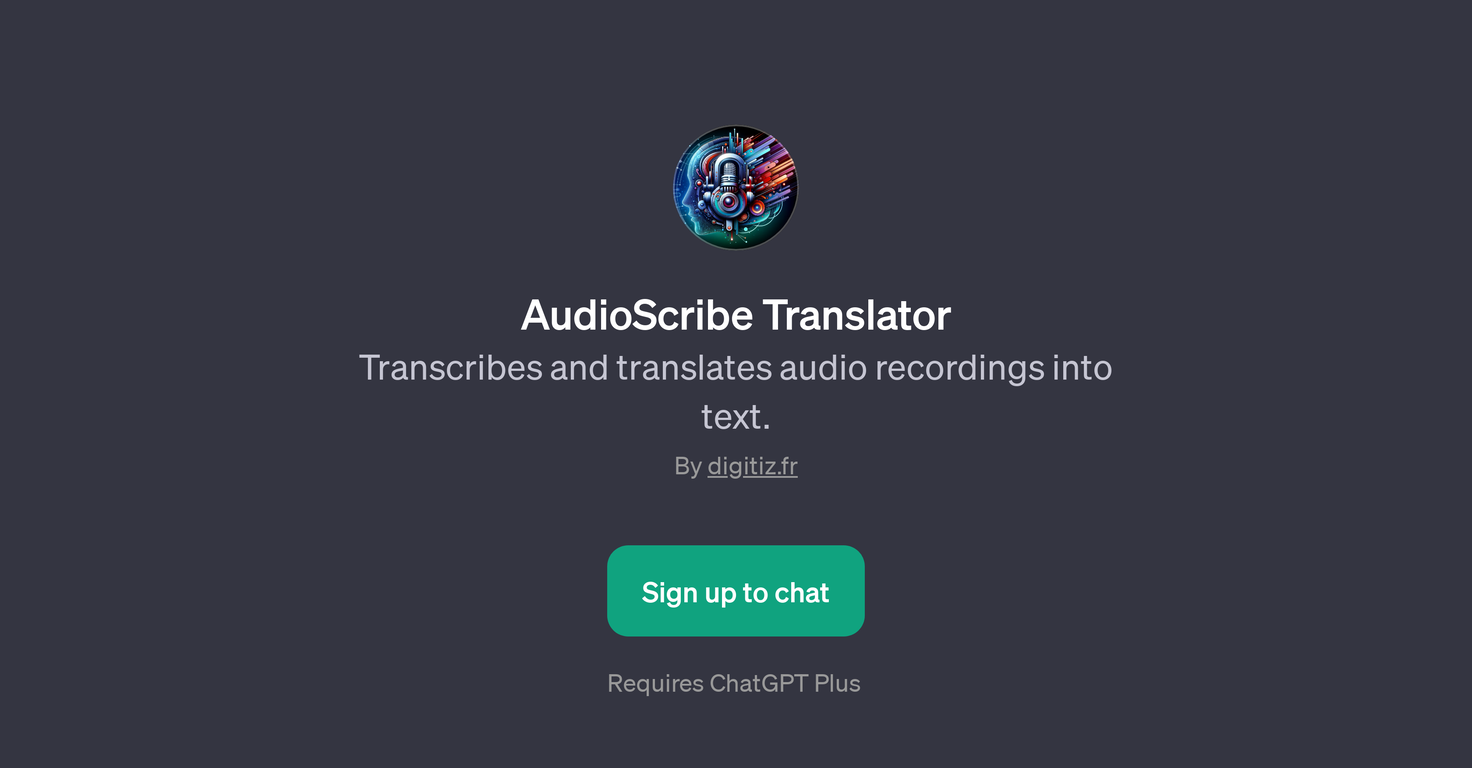 AudioScribe Translator website