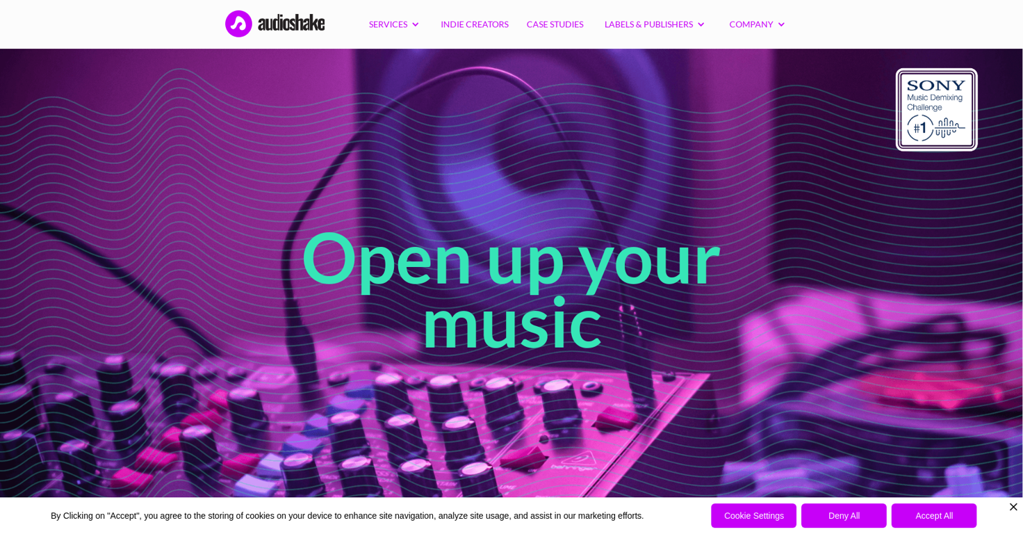 Audioshake website