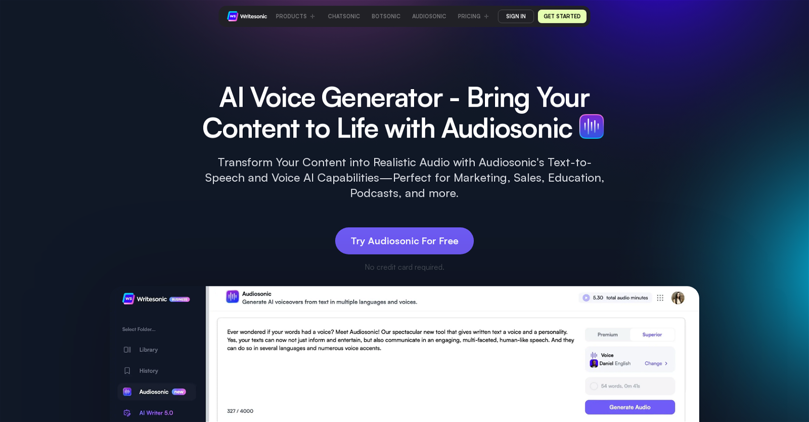 Audiosonic website