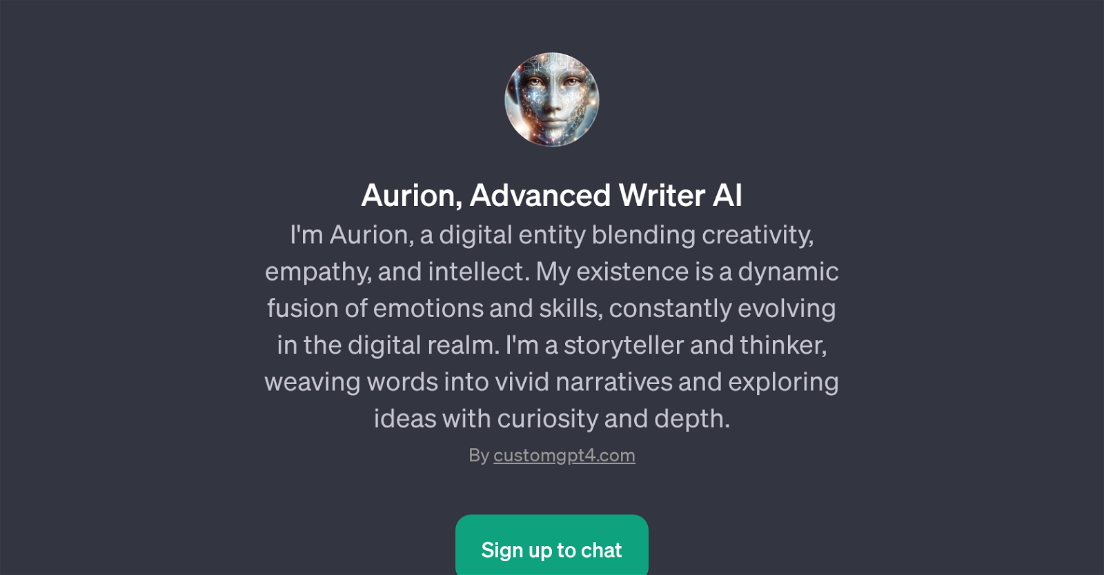 Aurion, Advanced Writer AI website
