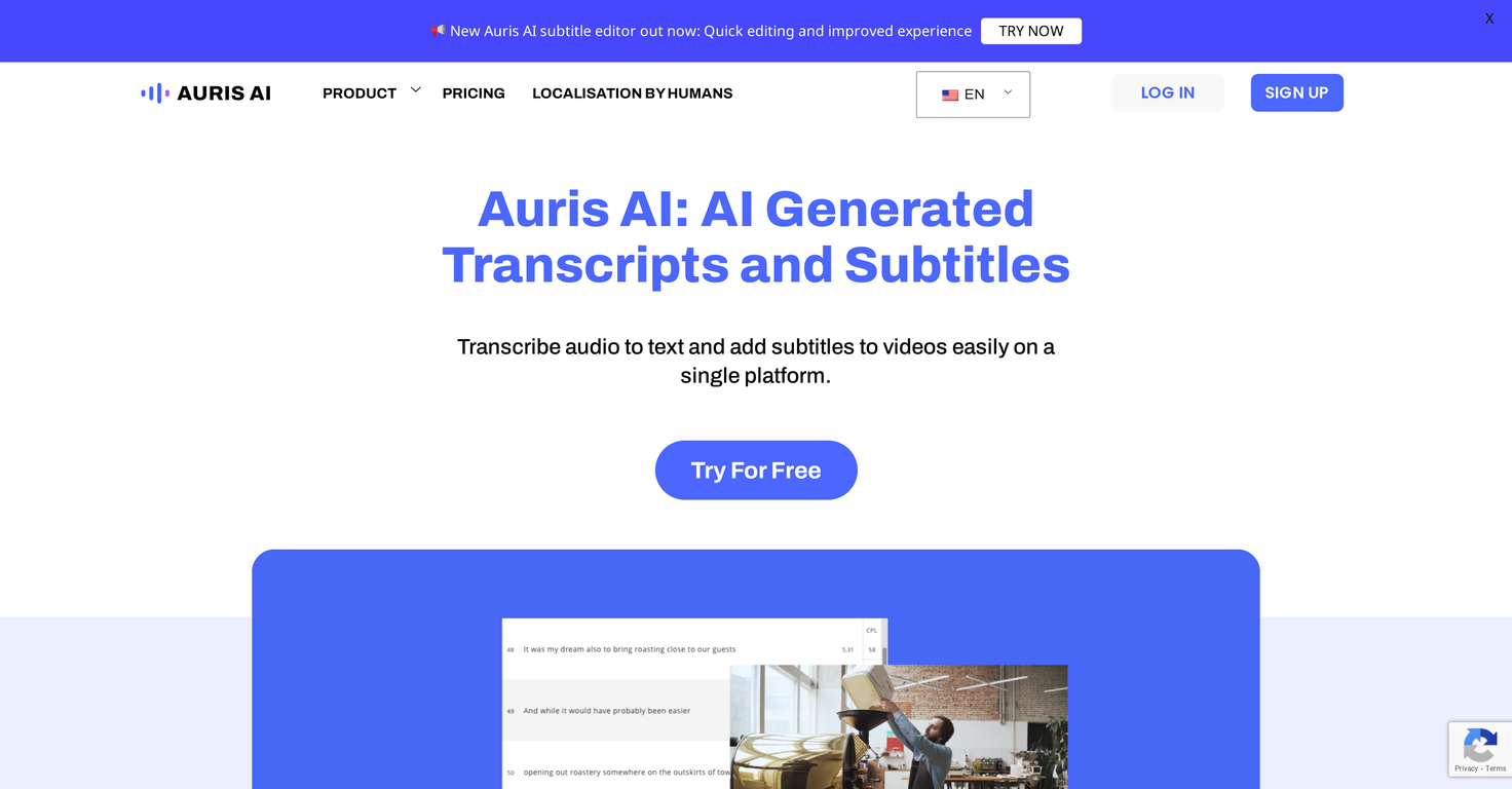 Auris AI website