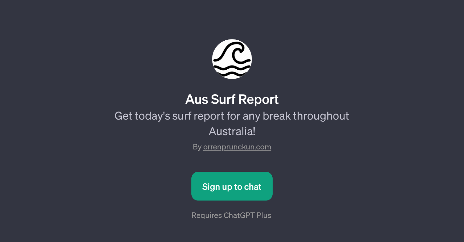 Aus Surf Report website