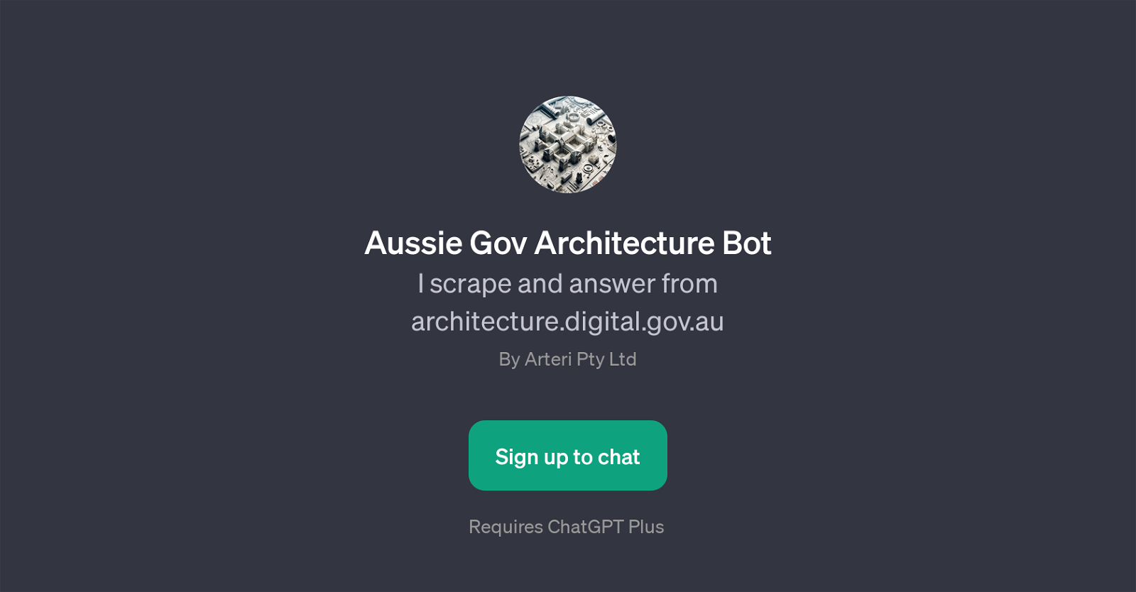Aussie Gov Architecture Bot website