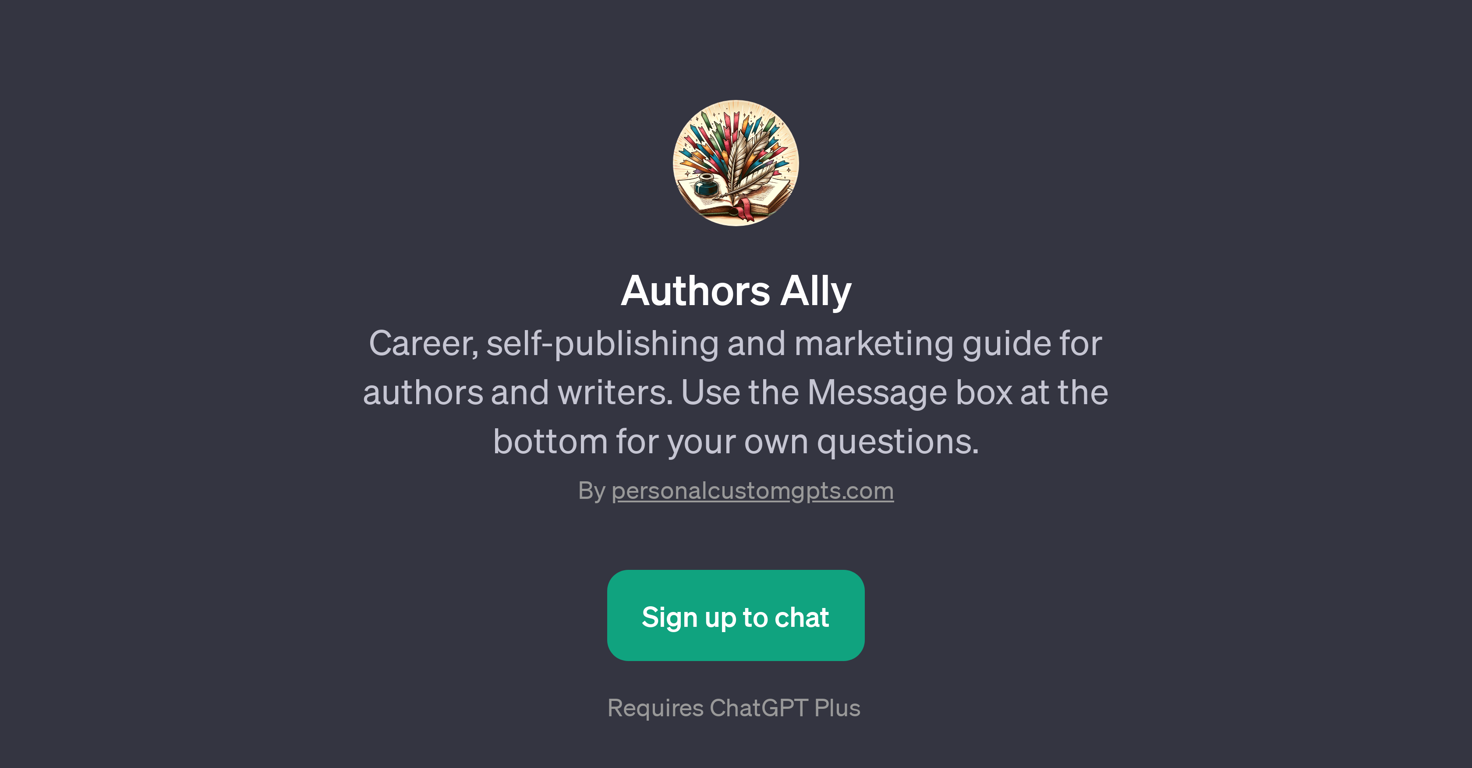 Authors Ally website