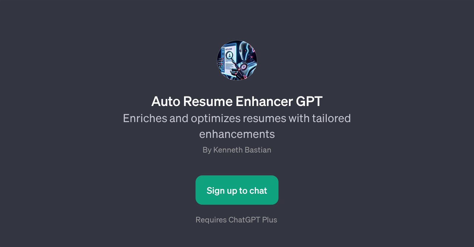 Auto Resume Enhancer GPT website