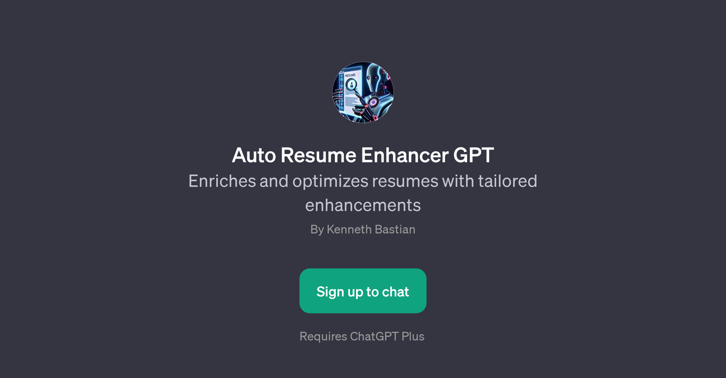 Auto Resume Enhancer GPT website